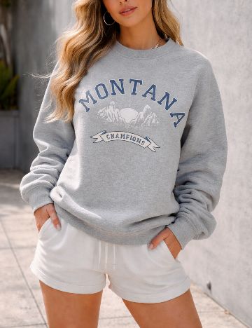 Bluza Oversize River Island, gri