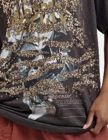 Tricou Oversize River Island, gri