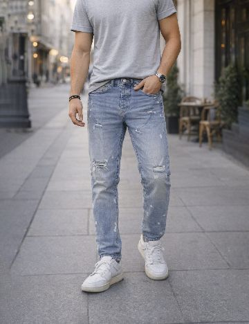 Blugi River Island, albastru