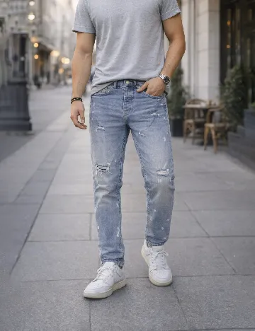 Blugi River Island, albastru