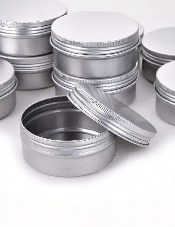 Set cutiute de aluminiu, 12 bucati SHEIN, gri
