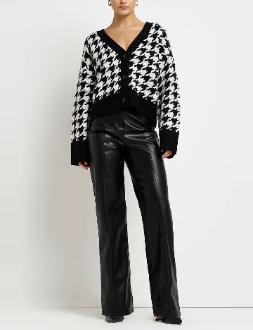 Cardigan River Island, negru/alb