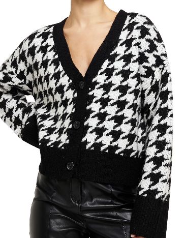 Cardigan River Island, negru/alb