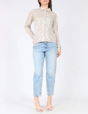 Camasa River Island, argintiu