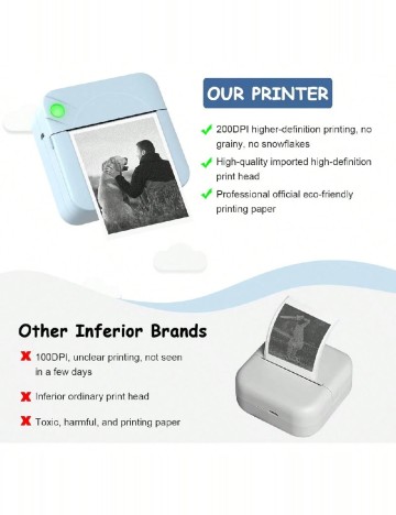 Mini imprimanta portabila SHEIN, mix culori