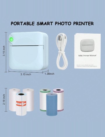 Mini imprimanta portabila SHEIN, mix culori