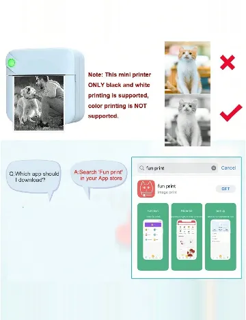 Mini imprimanta portabila SHEIN, mix culori