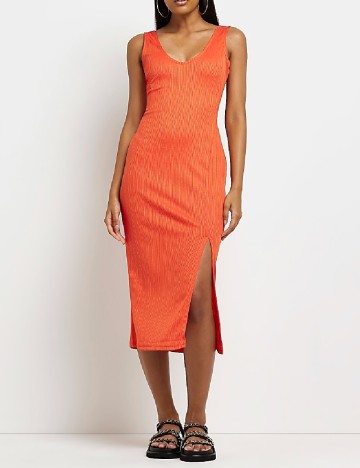 Rochie medie River Island, portocaliu