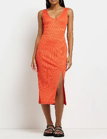 Rochie medie River Island, portocaliu