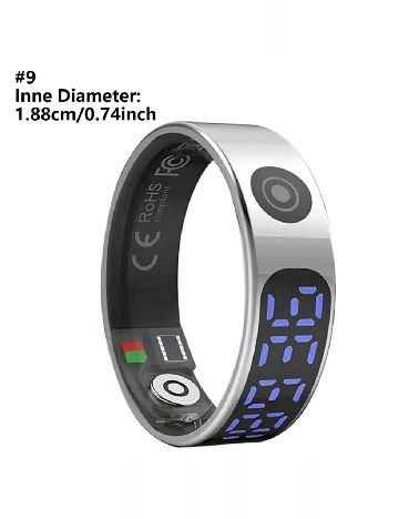 Inel inteligent cu ecran tactil SHEIN, argintiu