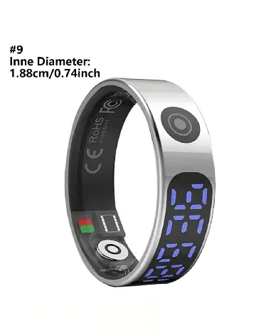 Inel inteligent cu ecran tactil SHEIN, argintiu