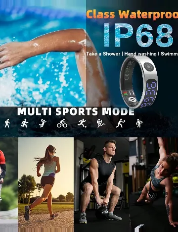 Inel inteligent cu ecran tactil SHEIN, argintiu