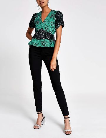 Bluza River Island, verde/negru