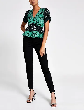 Bluza River Island, verde/negru