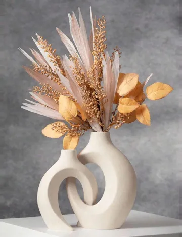 Set vaze decorative 2 bucati SHEIN, ecru