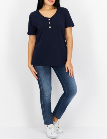 Tricou River Island, bleumarin