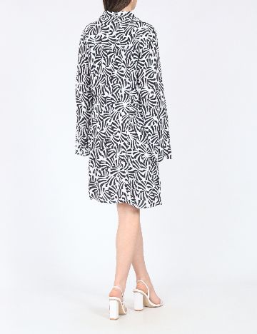 Rochie scurta River Island, negru/alb