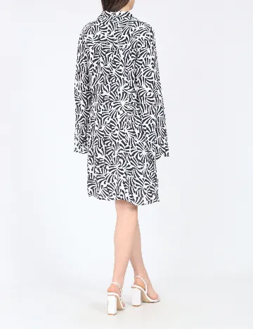 Rochie scurta River Island, negru/alb