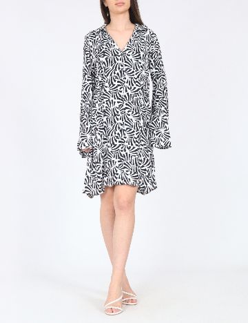 Rochie scurta River Island, negru/alb