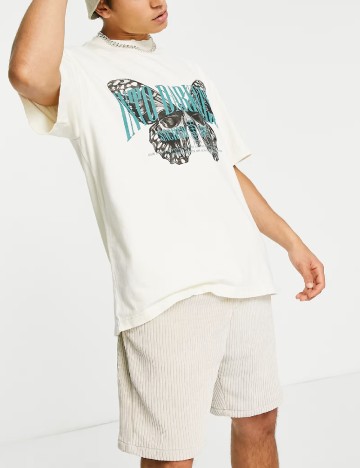 Tricou Oversize River Island, crem
