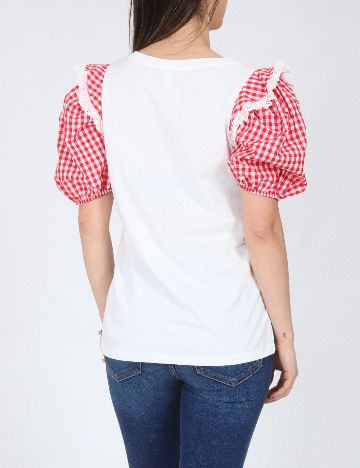 Bluza River Island, alb/rosu