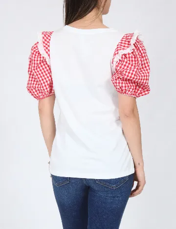 Bluza River Island, alb/rosu