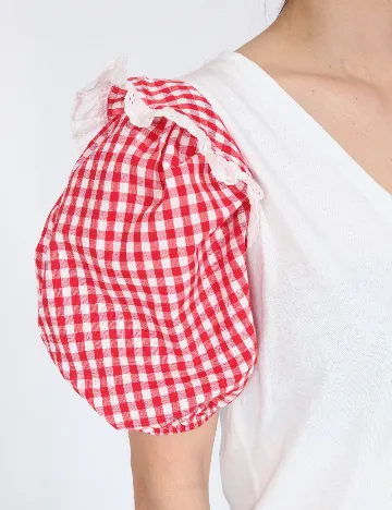 Bluza River Island, alb/rosu