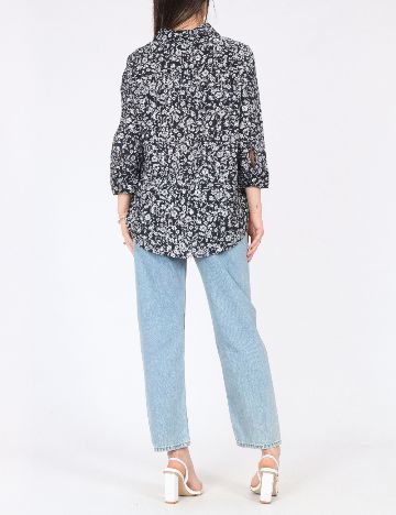 Camasa River Island, negru/alb