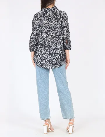 Camasa River Island, negru/alb