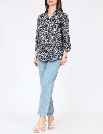 Camasa River Island, negru/alb