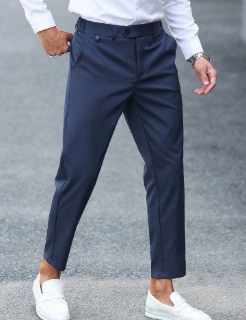 Pantaloni SHEIN, bleumarin