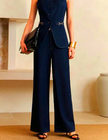 Pantaloni SHEIN, bleumarin