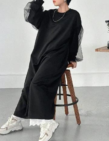 Rochie lunga Friful, negru