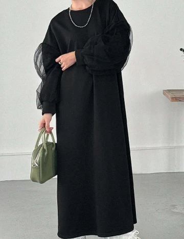 Rochie lunga Friful, negru