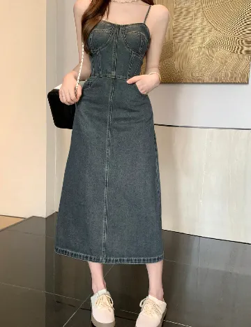 Rochie medie Dazy, albastru