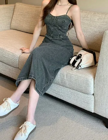 Rochie medie Dazy, albastru