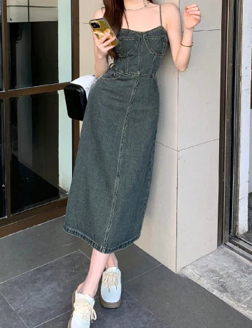 Rochie medie Dazy, albastru