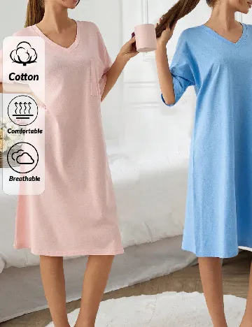 Set Rochii 2 bucati SHEIN, roz/albastru