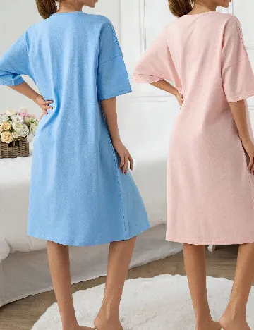 Set Rochii 2 bucati SHEIN, roz/albastru