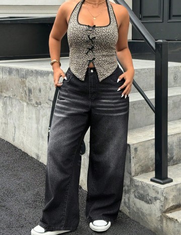 Blugi SHEIN CURVE, negru