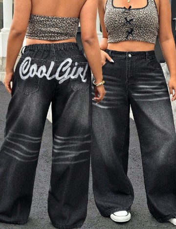 Blugi SHEIN CURVE, negru