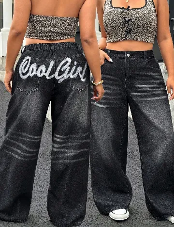 Blugi SHEIN CURVE, negru