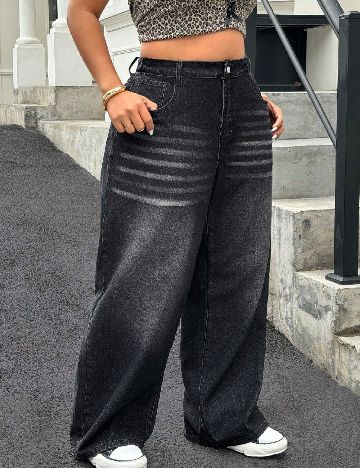 Blugi SHEIN CURVE, negru