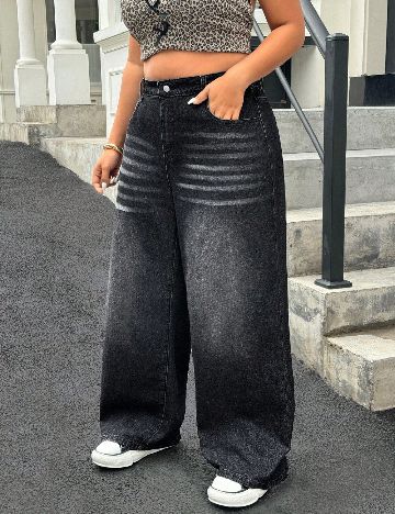 Blugi SHEIN CURVE, negru