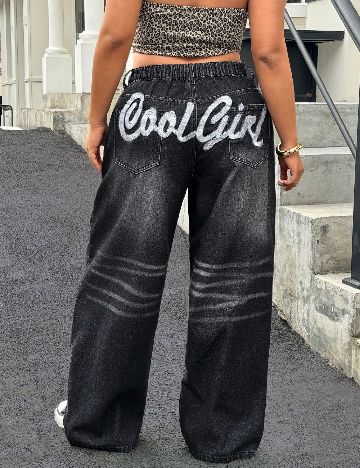 Blugi SHEIN CURVE, negru