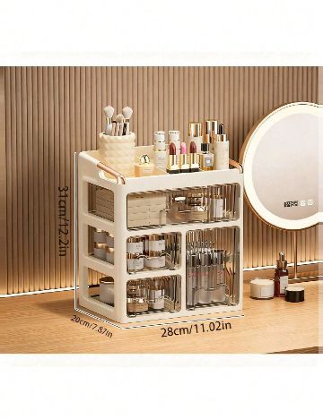 Organizator makeup SHEIN, crem
