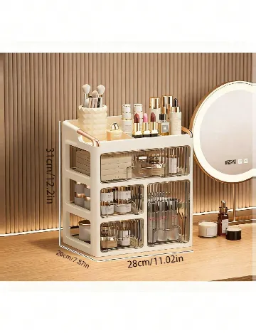 Organizator makeup SHEIN, crem