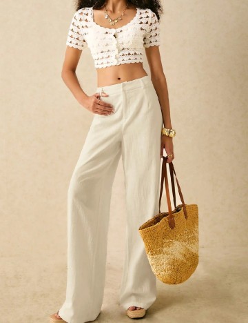 Pantaloni SHEIN, crem