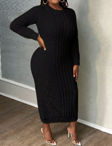 Rochie lunga SHEIN CURVE, negru