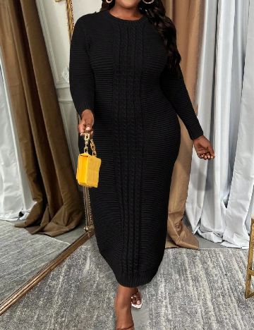 Rochie lunga SHEIN CURVE, negru